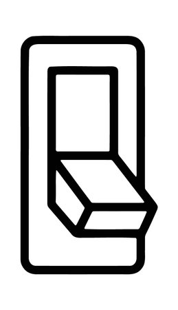 Modern hardware wallet or digital slot opening icon