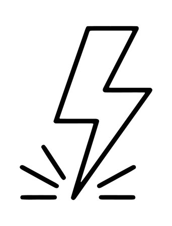 Lightning bolt energy symbol for power and speed representationのイラスト素材