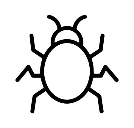 Computer software bug or malware insect symbol