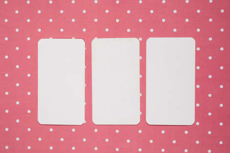 copy space on pink polka dot backgroundの写真素材