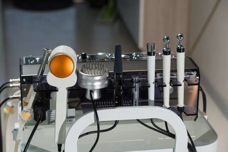 Part of a modern device for needle free mesotherapy in a clinicの写真素材