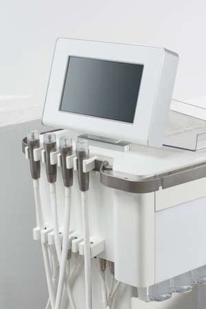 Photo of a tower machine with efficient skincare fluid-infusion technology. beauty treatment. hydro peeling care.の写真素材