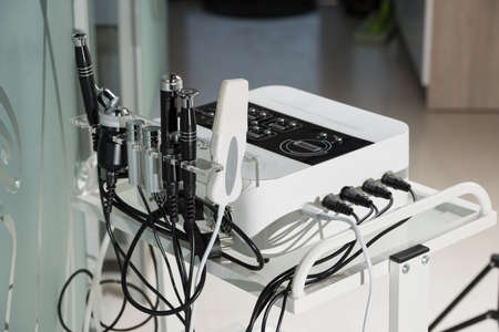 Close-up photo of Facial Machine, a perfect multifunctional system for popular, safe, and effective treatmentsの写真素材