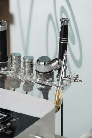 Close-up photo of Facial Machine, a perfect multifunctional system for popular, safe, and effective treatmentsの写真素材