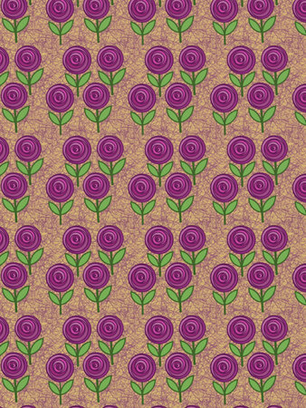 Geometric roses pattern illustrationの写真素材