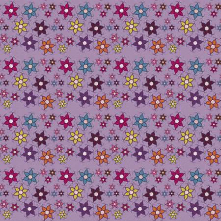 Colourful flowers patternの写真素材