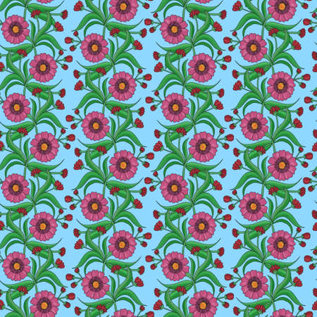 Glossy pink flower patternの写真素材