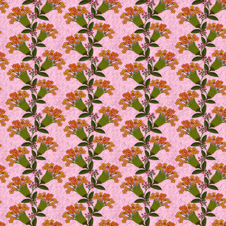 Seamless pattern of flowers bloomingの写真素材