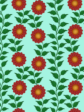 Colourful flowers Patternの写真素材
