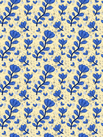 Blue flowers patternの写真素材