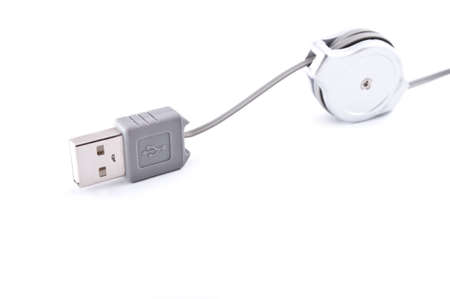 USB cable on white background