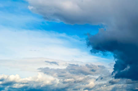 Dramatic clouds in sky background.の写真素材