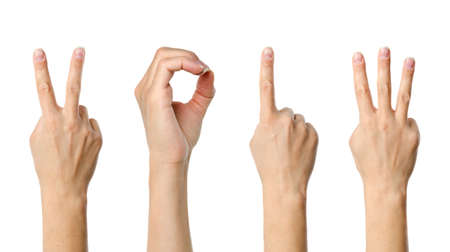 The number 2013 shown by fingers in creative New Year greeting cardの写真素材