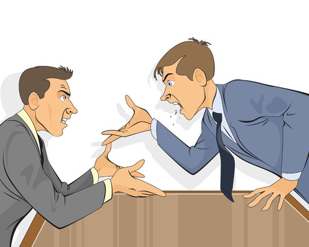 Vector illustration of a businessman dispute in officeのイラスト素材