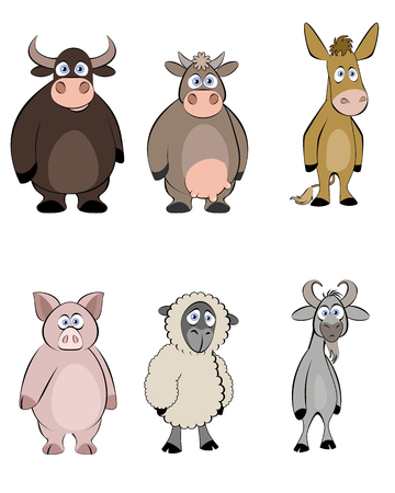 Vector illustration of a home animals setのイラスト素材