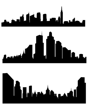 Vector illustration of a abstract city silhouetteのイラスト素材