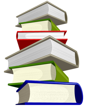 illustration of a pile of booksのイラスト素材