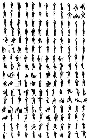 Vector illustration of business people silhouettesのイラスト素材