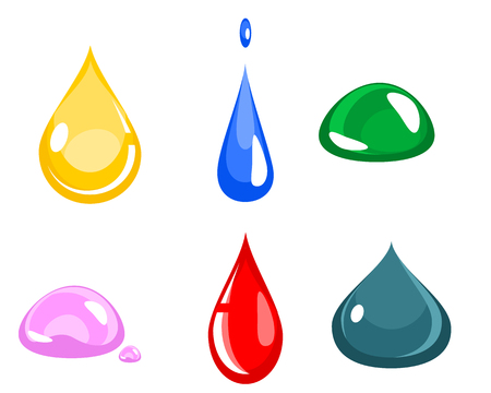 Vector illustration of a six drops setのイラスト素材