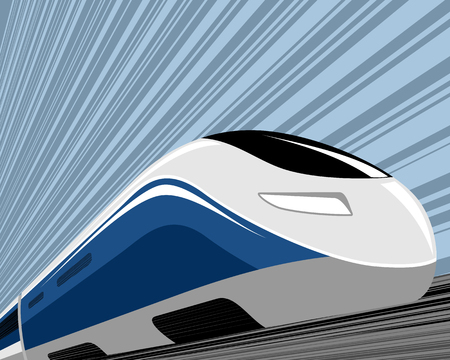 Vector illustration of a high speed trainのイラスト素材