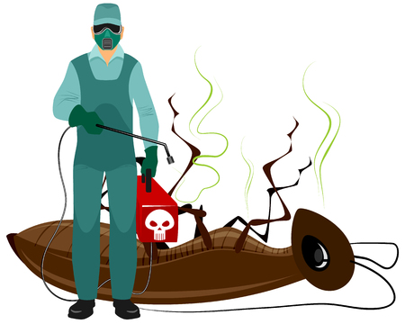 Vector illustration of a insect extermination servicesのイラスト素材