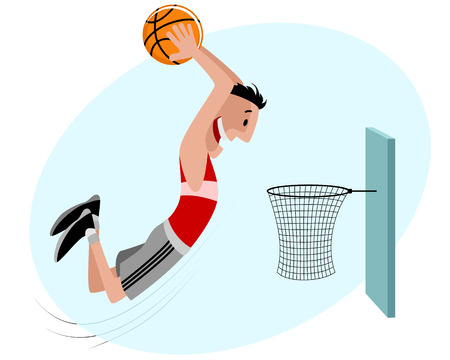 illustration of a basketball player with ball
