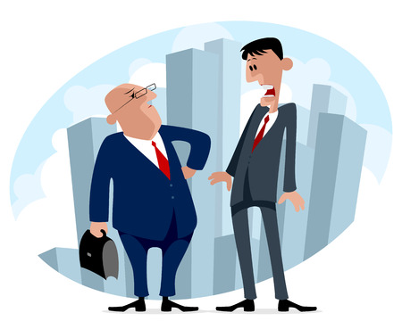 illustration of a two businessmen in business tripのイラスト素材