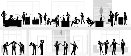 Vector illustration of a business people in officeのイラスト素材