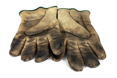 Safety Gloves, Used Multi-Purpose Leather glovesの写真素材