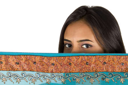 Young Indian girl in traditional clothing.の写真素材