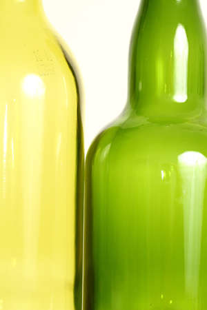 Empty wine bottle isolated on white backgroundの写真素材