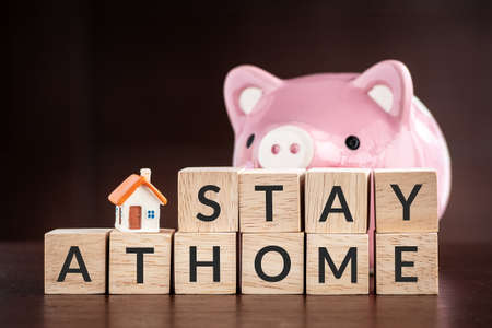 stay home stay safe, new normal, social distancing, self isolation during  infection epidemic...