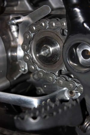 cog wheel of a cross motorbikeの写真素材
