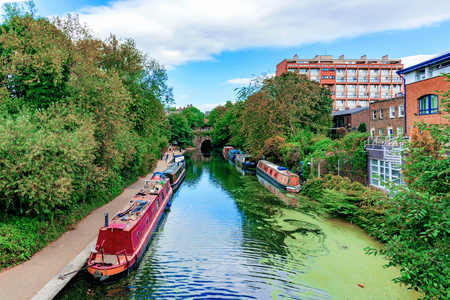 View of Regents canal in Kings Crossの写真素材