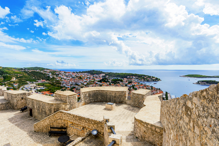 Spanjola fortress with Hvar island viewのeditorial素材