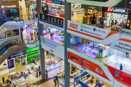 BANGKOK, THAILAND - JANUARY 30: This is Pantip Plaza electronics mall a well known electronics mall which stocks many major brands of consumer electronics on January 30, 2017 in Bangkokのeditorial素材