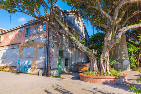 TAIPEI, TAIWAN - JULY 15: This is the old style architecture of Huashan 1914 creative park a popular park dedicated to art and design exhibitions on July 15, 2017 in Taipeiのeditorial素材