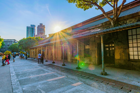 TAIPEI, TAIWAN - JULY 15: This is Huashan 1914 Creative Park which is a park dedicated to art and design exhibitions it is also a popular landmark on July 15, 2017 in Taipeiのeditorial素材