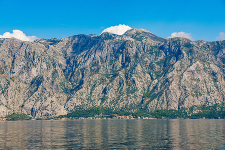 Mountains and sea view in Montenegroの写真素材