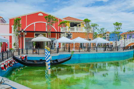 HUA HIN, THAILAND - AUGUST 22: This is Venezia village a shopping village and tourist attraction which was made to look like Venice on August 22, 2013 in Hua Hinのeditorial素材