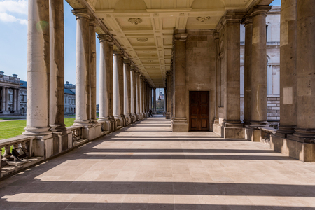 Traditional architecture of the Old Royal Naval College in Greenwich, UK
