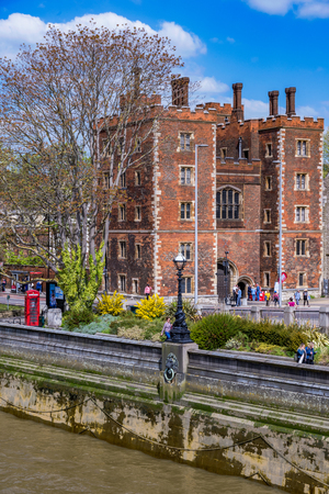 LONDON, UNITED KINGDOM - MAY 04: View of Lambeth Palace an historic residence which is the official residence of the Archbishop of Canterbury on May 04, 2018 in Londonのeditorial素材