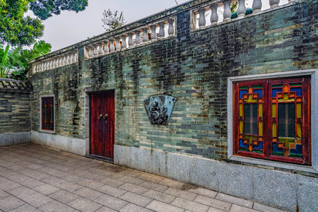 GUANGZHOU, CHINA - OCTOBER 20: Traditional Chinese architecture at Liwan Lake Park, a famous travel destination on October 20, 2018 in Guangzhouのeditorial素材
