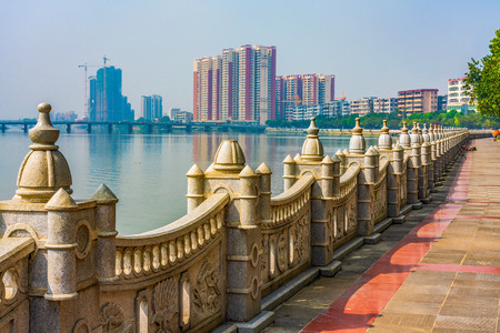 Kaiping city riverside park in Chinaのeditorial素材