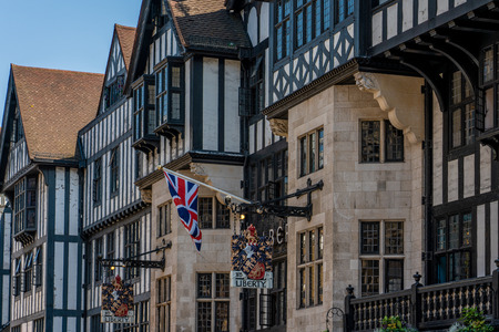 LONDON, UNITED KINGDOM - JULY 23: This is the exterior of the Liberty department store, a famous department store on Marlborough Street  on July 23, 2019 in Londonのeditorial素材