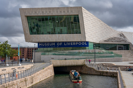 LIVERPOOL, UNITED KINGDOM - AUGUST 11: This is the Museum of Liverpool, a famous museum along the waterfront area on August 11, 2019 in Liverpoolのeditorial素材