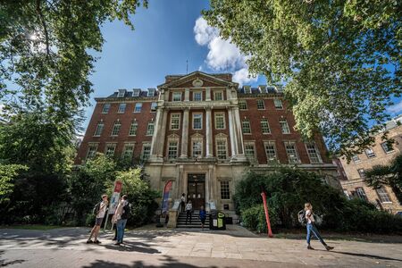 LONDON, UNITED KINGDOM - AUGUST 22:  This is King's College University, an historic university which is highly ranked on August 22, 2019 in Londonのeditorial素材