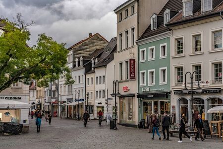 SAARBRUCKEN, GERMANY - SEPTEMBER 23: This is a shopping street in the old town area of the city...