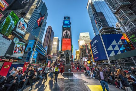 NEW YORK, USA - OCTOBER 15: This is Times Square, a popular shopping and entertainment area in...