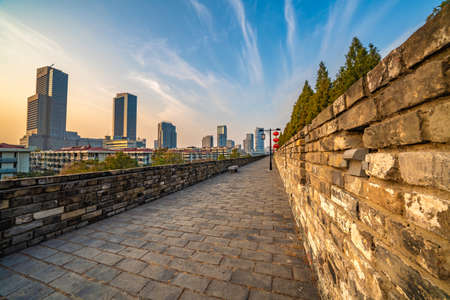 NANJING, CHINA - NOVEMBER 09: This is the Nanjing ancient city wall, a popular tourist destination and historic site on November 09, 2019 in Nanjingのeditorial素材